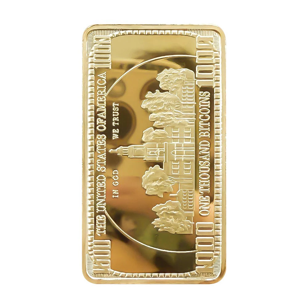 Trump 1000 Bitcoins Gold Bar